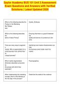 Saylor Academy BUS 101 Unit 3 Assessment&NewLine;Exam Questions and Answers with Verified&NewLine;Solutions &vert; Latest Updated 2026
