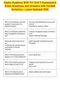 Saylor Academy BUS 101 Unit 4 Assessment&NewLine;Exam Questions and Answers with Verified&NewLine;Solutions &vert; Latest Updated 2026