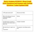 Saylor Academy ECON101&colon; Direct Credit&NewLine;Exam Questions and Answers with Verified&NewLine;Solutions &vert; Latest Updated 2026