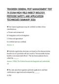 TRUGREEN GENERAL PEST MANAGEMENT TEST&NewLine;7A EXAM HIGH-YIELD INSECT BIOLOGY&comma;&NewLine;PESTICIDE SAFETY&comma; AND APPLICATION&NewLine;TECHNIQUES SUMMARY 2026&NewLine;