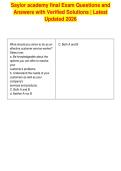 Saylor academy final Exam Questions and&NewLine;Answers with Verified Solutions &vert; Latest&NewLine;Updated 2026