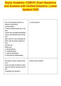 Saylor Academy&colon; COM101 Exam Questions&NewLine;and Answers with Verified Solutions &vert; Latest&NewLine;Updated 2026