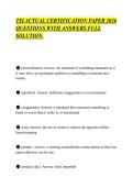 TSI ACTUAL CERTIFICATION PAPER 2026&NewLine;QUESTIONS WITH ANSWERS FULL&NewLine;SOLUTION&period;