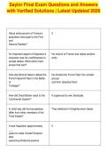 Saylor Final Exam Questions and Answers&NewLine;with Verified Solutions &vert; Latest Updated 2026