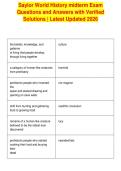 Saylor World History midterm Exam&NewLine;Questions and Answers with Verified&NewLine;Solutions &vert; Latest Updated 2026