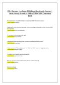 FBLA Business Law Exam &lpar;2026&rpar; Exam Questions & Answers &vert; &NewLine;Latest Already Graded A&plus; UPDATE 20262027 Guaranteed &NewLine;Exam