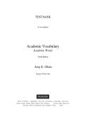 Test Bank for Academic Vocabulary&colon; Academic Words 6th Edition by Amy E&period; Olsen &ndash; All Chapters