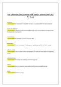 FBLA Business Law&colon; Business Organizations &vert; 2026&sol;2027 &vert; A&plus; Grade &vert; Questions and Correct Solutions &vert; Complete Competition Study Guide  Practice Test Review