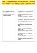 Unit 13- Saylor Exam Questions and Answers&NewLine;with Verified Solutions &vert; Latest Updated 2026