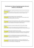 FBLA Business Law&colon; Business Organizations &vert; 2026&sol;2027 &vert; A&plus; Grade &vert; Questions and Correct Solutions &vert; Complete Competition Study Guide