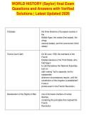 WORLD HISTORY &lpar;Saylor&rpar; final Exam&NewLine;Questions and Answers with Verified&NewLine;Solutions &vert; Latest Updated 2026