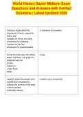 World History Saylor Midterm Exam&NewLine;Questions and Answers with Verified&NewLine;Solutions &vert; Latest Updated 2026