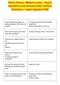 World History&colon; Midterm exam - Saylor&NewLine;Questions and Answers with Verified&NewLine;Solutions &vert; Latest Updated 2026