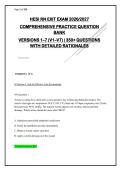 HESI RN Exit Exam 2026-2027&colon; 350&plus; Q&A with Rationales &lpar;V1-V7 Comprehensive Review&rpar;