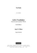 Academic Vocabulary Test Bank &ndash; Amy E&period; Olsen&comma; 6th Edition
