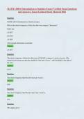 MATH 1280-01 Introduction to Statistics Exam &vert; Verified Exam Questions and Answers &vert; Latest Updated Study Material 2026