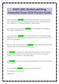 AADC&sol;ADC Alcohol and Drug&NewLine;Counselor Exam 2026 Practice Guide