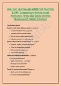 WGU D443 HEALTH ASSESSMENT OA PRACTICE &NewLine;EXAM 1 Comprehensive Nursing Health &NewLine;Assessment Review 2026 Edition &vert; Verified &NewLine;Questions with Detailed Rationales