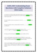 AADC&sol;ADC Credentialing Exam&NewLine;Questions with Complete Solutions&NewLine;2026 Guide