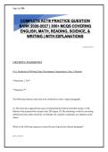 Complete ACT&reg; Practice Question Bank 2026-2027&colon; 300&plus; MCQs with Explanations
