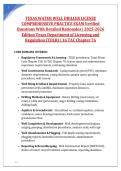 TEXAS WATER WELL DRILLER LICENSE &NewLine;COMPREHENSIVE PRACTICE EXAM Verified &NewLine;Questions With Detailed Rationales &vert; 2025-2026 &NewLine;Edition Texas Department of Licensing and &NewLine;Regulation &lpar;TDLR&rpar; &vert; 16 TAC Chapter 76 