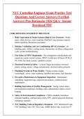 NYC Custodian Engineer Exam Practice Test &NewLine;Questions And Correct Answers &lpar;Verified &NewLine;Answers&rpar; Plus Rationales 2026 Q&A &vert; Instant &NewLine;Download PDF 