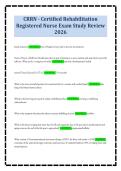 CRRN - Certified Rehabilitation&NewLine;Registered Nurse Exam Study Review&NewLine;2026