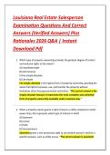 Louisiana Real Estate Salesperson &NewLine;Examination Questions And Correct &NewLine;Answers &lpar;Verified Answers&rpar; Plus &NewLine;Rationales 2026 Q&A &vert; Instant &NewLine;Download Pdf 