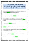 CRRN Certified Rehabilitation&NewLine;Registered Nurse Test 2026 Ultimate&NewLine;Study Guide
