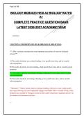 HESI A2 Biology Practice Question Bank 2026-2027&colon; 255 Q&A with Detailed Rationales