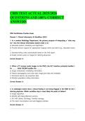 CRIS TEST ACTUAL 2025&sol;2026 QUESTIONS AND 100&percnt; CORRECT ANSWERS&NewLine;