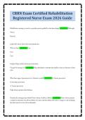 CRRN Exam Certified Rehabilitation&NewLine;Registered Nurse Exam 2026 Guide