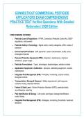CONNECTICUT COMMERCIAL PESTICIDE &NewLine;APPLICATORS EXAM COMPREHENSIVE &NewLine;PRACTICE TEST Verified Questions With Detailed &NewLine;Rationales &vert; 2026 Edition