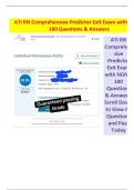 Updated ATI RN Comprehensive Predictor 2026 Exit Assessment with NGN 180 Questions and Rationales to Pass RN ATI Comprehensive Predictor Exit Test with NGN 180 Questions and Answers&NewLine;