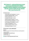 QAC Category B &ndash; Landscape Maintenance License &NewLine;Practice Exam QUESTIONS AND CORRECT &NewLine;ANSWERS &lpar;VERIFIED ANSWERS&rpar; PLUS RATIONALES &NewLine;2026 Q&A &vert; INSTANT DOWNLOAD PDF 2025&sol;2026 &NewLine;Q&A &vert; Instant Download PDF 