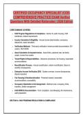 CERTIFIED OCCUPANCY SPECIALIST &lpar;COS&rpar; &NewLine;COMPREHENSIVE PRACTICE EXAM Verified &NewLine;Questions With Detailed Rationales &vert; 2026 Edition