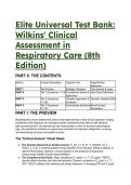 2026&sol;2027 Elite S-Tier Test Bank&colon; Wilkins' Clinical Assessment in Respiratory Care &lpar;8th Edition&rpar; &vert; 19&plus; Advanced Q&A & Rationales