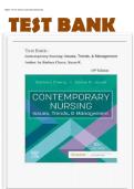 Test Bank for Contemporary Nursing&colon; Issues&comma; Trends&comma; and Management 10th Edition ISBN 978-0443123566 by Barbara Cherry & Susan R&period; Jacob&NewLine;