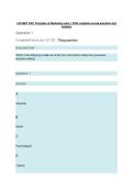 LSU MKT 3401 Principles of Marketing exam 1 2026 complete &vert;scored questions and answers