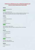 Medical Gas Certification pre-test &vert; Verified Exam Questions and Answers &vert; Latest Updated Study Material 2026
