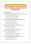 WISCONSIN NURSING JURISPRUDENCE &NewLine;EXAM Comprehensive Nursing Law and Ethics &NewLine;Review 2026 Edition &vert; Verified Questions with &NewLine;Detailed Rationales 
