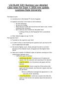 LSU BLAW 3201 Business Law detailed Class notes for Exam 1&vert;2026 new update Louisiana State University