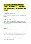 U1 UST INSTALLATION RETROFITTING&NewLine;ACTUAL TEST PAPER FULL QUESTIONS&NewLine;AND CORRECT ANSWERS GUARANTEED&NewLine;TO PASS&NewLine;