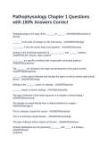 Pathophysiology Chapter 1 Questions with 100&percnt; Answers Correct&NewLine;&NewLine;