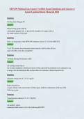 NFPA99 Medical Gas Exam &vert; Verified Exam Questions and Answers &vert; Latest Updated Study Material 2026