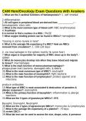 CAM Hematology Oncology Exam Questions and Answers Study Guide