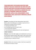 TEXAS MANICURIST STATE BOARD EXAM PREP GUIDE COMPLETE TDLR NAIL TECHNICIAN TEST BANK WITH 200&plus; PRACTICE QUESTIONS & DETAILED RATIONALES COVERING INFECTION CONTROL&comma; SANITATION & DISINFECTION&comma; NAIL ANATOMY & DISORDERS&comma; MANICURE & PEDICURE PROCEDURES&comma; ACRYLI