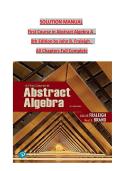 SOLUTION MANUAL &NewLine;First Course in Abstract Algebra A    &NewLine;8th Edition by John B&period; Fraleigh    &NewLine;All Chapters Full Complete