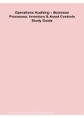 Operations Auditing Business Processes&comma; Inventory & Asset Controls Study Guide PDF 2026&sol;2027