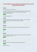 NFPA 99 Med Gas Exam &vert; Verified Exam Questions and Answers &vert; Latest Updated Study Material 2026